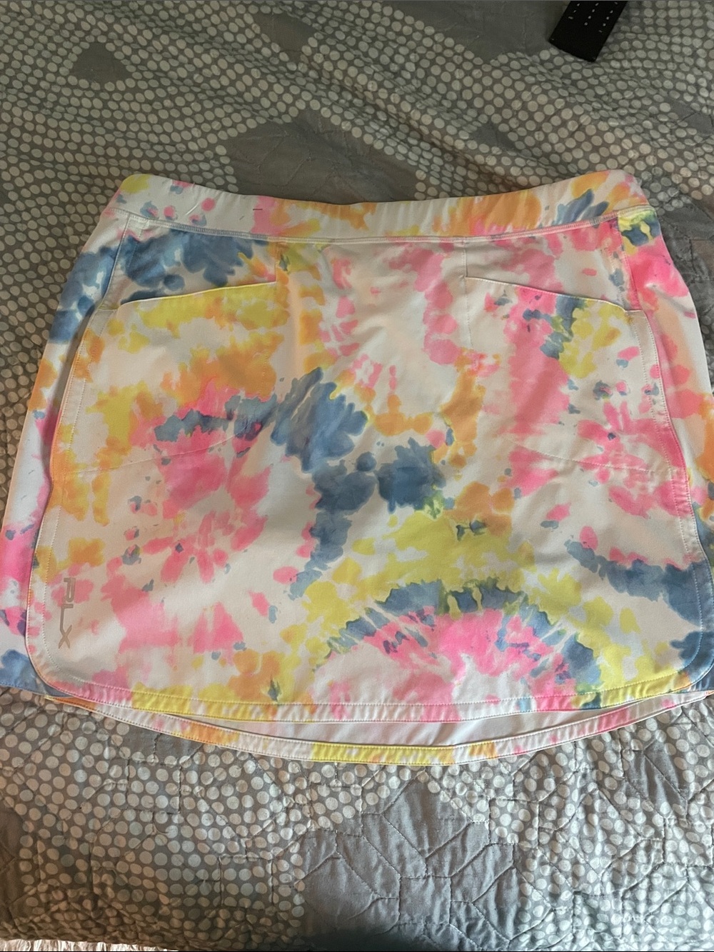 RLX Ralph Lauren Tie-Dye Tennis Skort in Pink, Yellow, Blue